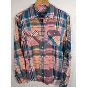 Vineyard Vines 100% Linen Plaid Button Down Long Sleeve Sz 4 Martha's Vineyard